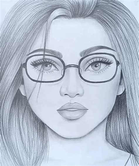 girl w chanel glasses drawn|How to Draw a Girl in Glasses .